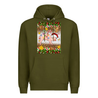 Army Green christmas pig Premium Hoodie - Artiststas