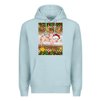 Blue Mist christmas pig Premium Hoodie - Artiststas