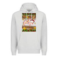 Dove Grey christmas pig Premium Hoodie - Artiststas