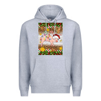 Heather Grey christmas pig Premium Hoodie - Artiststas