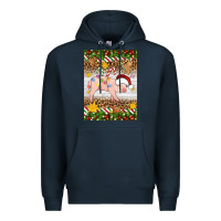 Navy christmas pig Premium Hoodie - Artiststas