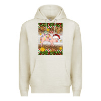 Oatmeal Heather christmas pig Premium Hoodie - Artiststas