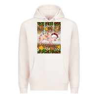 Pale Pink christmas pig Premium Hoodie - Artiststas