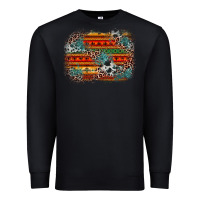 Black leopard aztec background Premium Sweatshirt - Zillion Design Studio