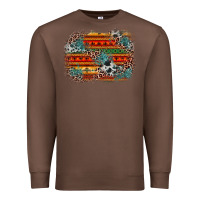 Chestnut leopard aztec background Premium Sweatshirt - Zillion Design Studio