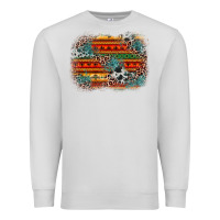Dove Grey leopard aztec background Premium Sweatshirt - Zillion Design Studio
