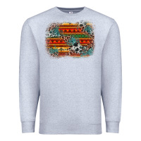 Heather Grey leopard aztec background Premium Sweatshirt - Zillion Design Studio