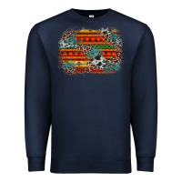 Navy leopard aztec background Premium Sweatshirt - Zillion Design Studio