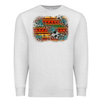 Oatmeal Heather leopard aztec background Premium Sweatshirt - Zillion Design Studio