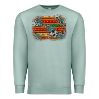 Seafoam leopard aztec background Premium Sweatshirt - Zillion Design Studio