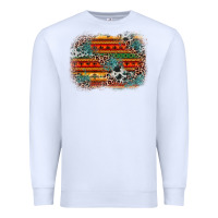 White leopard aztec background Premium Sweatshirt - Zillion Design Studio