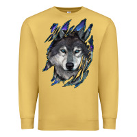 Antique Gold wolf scratch mark Premium Sweatshirt - RanaPortraitStore