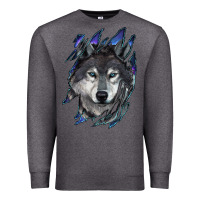 Charcoal Heather wolf scratch mark Premium Sweatshirt - RanaPortraitStore