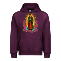 Mauve Wine our lady of guadalupe Urban Hoodie - JahusDesignShop
