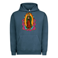 Pigment Midnight Navy our lady of guadalupe Urban Hoodie - JahusDesignShop