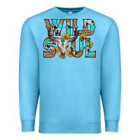 Ocean Blue wild soul Premium Sweatshirt - Zillion Design Studio