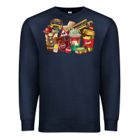 Navy school bus driver coffee cups Premium Sweatshirt - texasbilliewilder