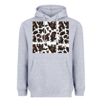 Heather Grey cowhide pattern Heavyweight Hoodie - RanaPortraitStore