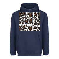 Navy cowhide pattern Heavyweight Hoodie - RanaPortraitStore