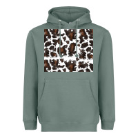 Sage cowhide pattern Heavyweight Hoodie - RanaPortraitStore