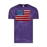 Cloud Purple american flag Vintage Tee - Artiststas