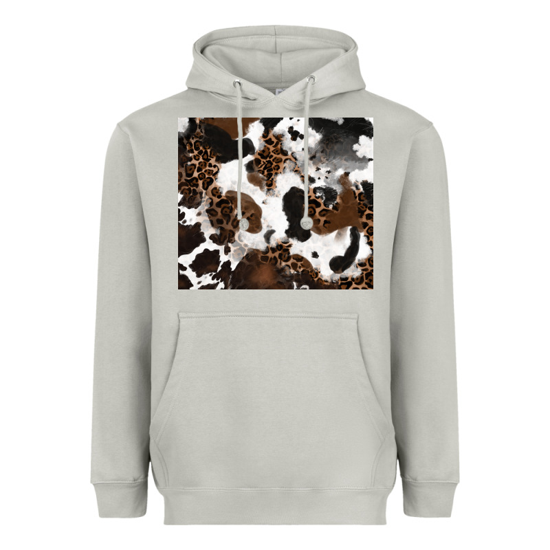 Cowhide And Leopard Pattern Heavyweight Hoodie by RanaPortraitStore | Teevron