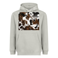 Moon Dust cowhide and leopard pattern Heavyweight Hoodie - RanaPortraitStore