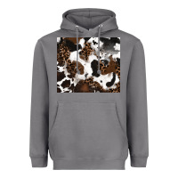 Storm cowhide and leopard pattern Heavyweight Hoodie - RanaPortraitStore