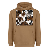 Toasted Coconut cowhide and leopard pattern Heavyweight Hoodie - RanaPortraitStore