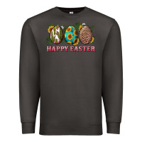 Smoke happy easter eggs with sunflower leopard and cactus Premium Sweatshirt - RanaPortraitStore