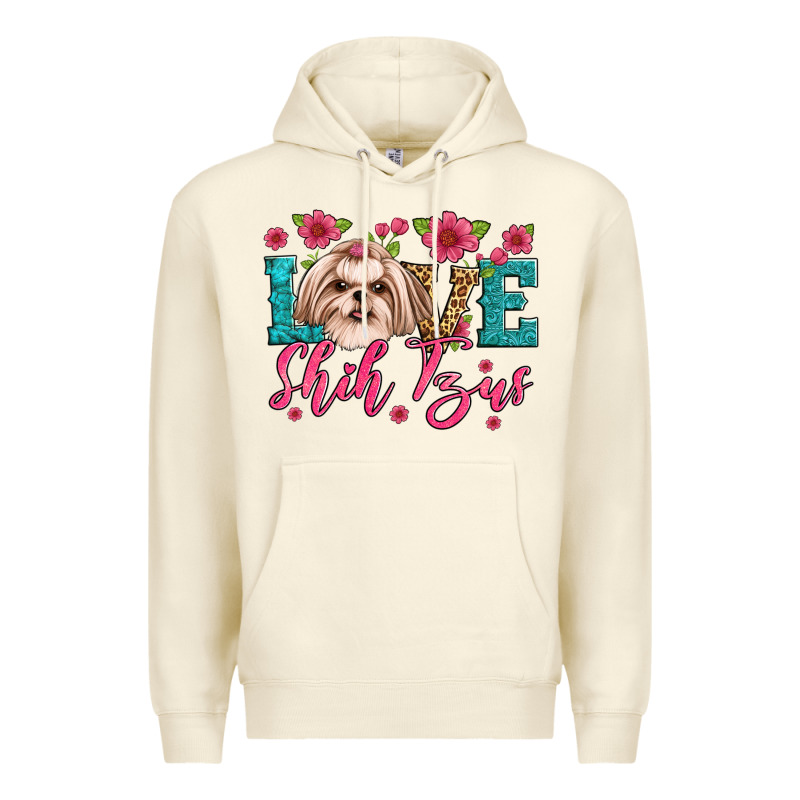 Love Shih Tzus Premium Hoodie by JahusDesignShop | Teevron