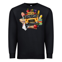 Black school bus driver front Premium Sweatshirt - texasbilliewilder