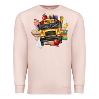 Pale Pink school bus driver front Premium Sweatshirt - texasbilliewilder