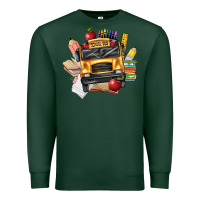 Sports Green school bus driver front Premium Sweatshirt - texasbilliewilder