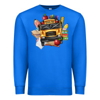True Royal school bus driver front Premium Sweatshirt - texasbilliewilder