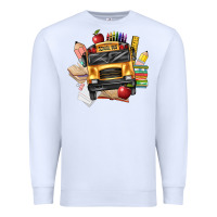 White school bus driver front Premium Sweatshirt - texasbilliewilder