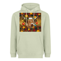 Matcha Christmas cow Heavyweight Hoodie - RanaPortraitStore