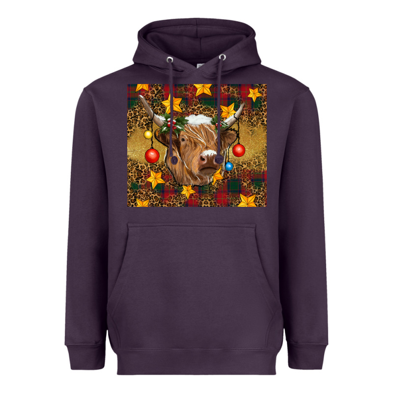 Christmas Cow Heavyweight Hoodie by RanaPortraitStore | Teevron