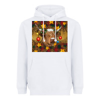 White Christmas cow Heavyweight Hoodie - RanaPortraitStore