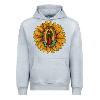 Heather Grey our lady of guadalupe sunflower Urban Hoodie - JahusDesignShop