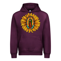 Mauve Wine our lady of guadalupe sunflower Urban Hoodie - JahusDesignShop