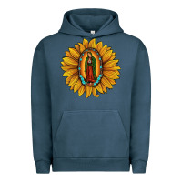 Pigment Midnight Navy our lady of guadalupe sunflower Urban Hoodie - JahusDesignShop