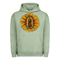 Pigment Oil Green our lady of guadalupe sunflower Urban Hoodie - JahusDesignShop