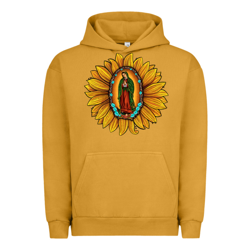 Our Lady Of Guadalupe Sunflower Urban Hoodie by JahusDesignShop | Teevron