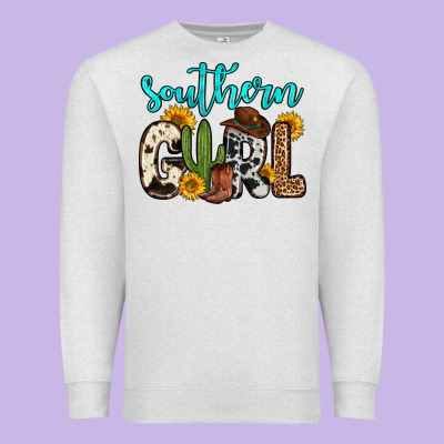 Southern Girl Premium Sweatshirt Designed By Zillion Design Studio