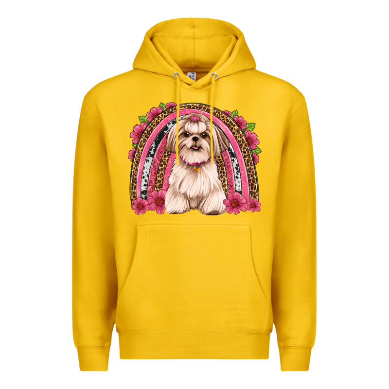 Shih Tzu Floral Rainbow Premium Hoodie by JahusDesignShop | Teevron