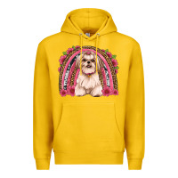 Lemon shih tzu floral rainbow Premium Hoodie - JahusDesignShop