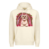 Sandshell shih tzu floral rainbow Premium Hoodie - JahusDesignShop