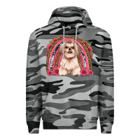 Slate Camo shih tzu floral rainbow Premium Hoodie - JahusDesignShop