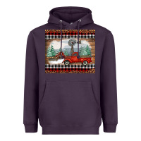 Plum christmas farm and truck Heavyweight Hoodie - RanaPortraitStore